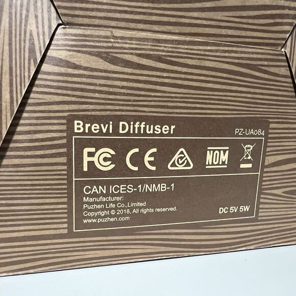Doterra Brevi Aroma Walnut Ultrasonic Essential Oil Diffuser New In Box - Picture 3 of 5
